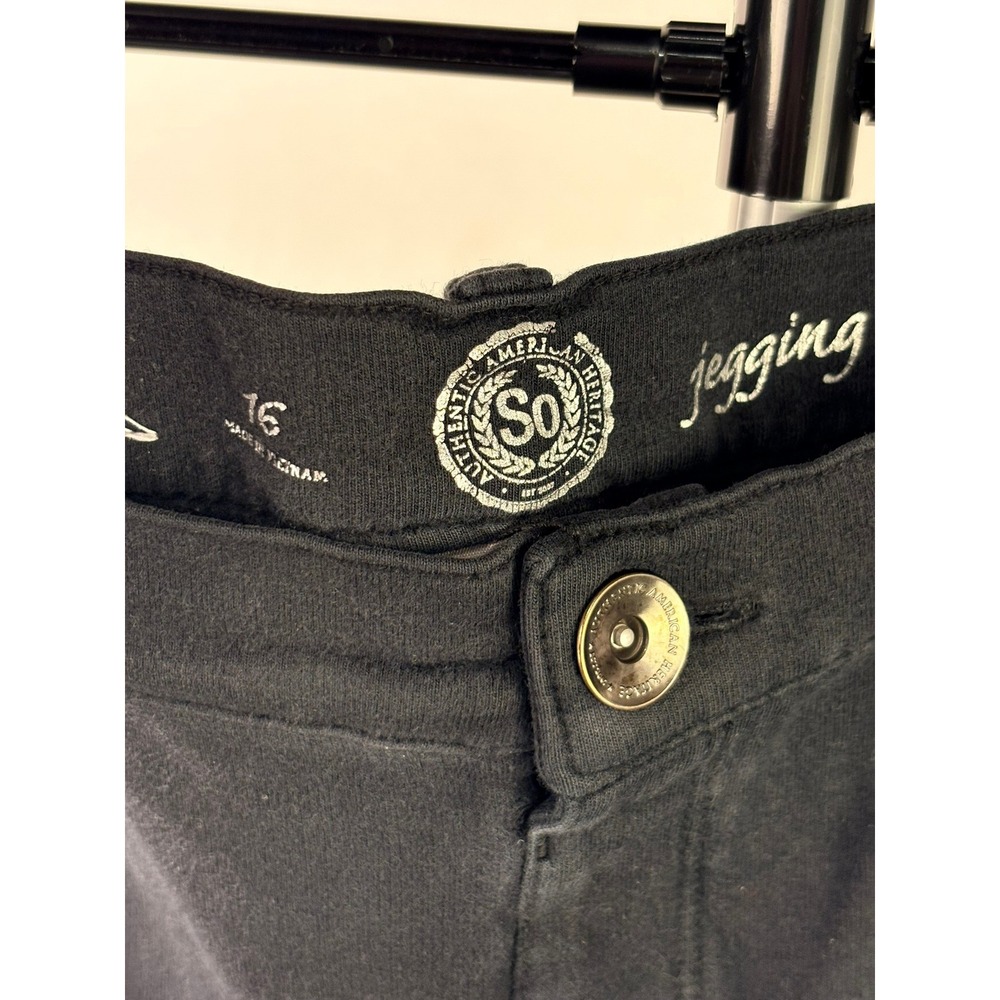 SO Authentic American Heritage Black Jeggings Slim Fit Stretch Pants Size 16